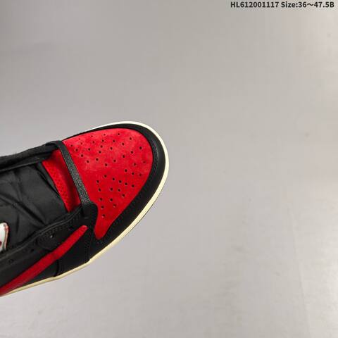 Jordan Air Jordan 1 Low OG x Travis Scott Black Red White 36-47 5 Lifestyle - Unisex (BS-63557)