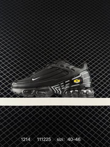 Nike Air Max Plus Tuned Air Black Silver EU 40-46 Running - Men's (BS-73702)