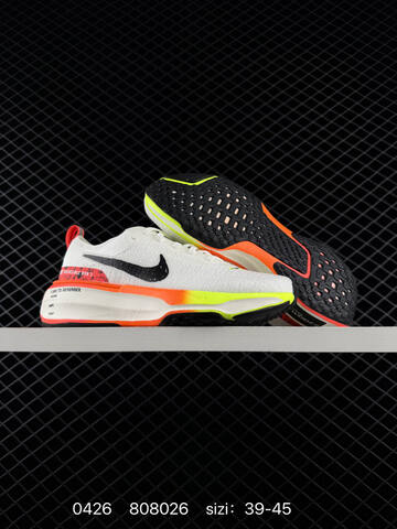 Nike ZoomX Invincible Run Flyknit 3 White Black Bright Crimson Volt EU 39-45 Running - Unisex (BS-71862)