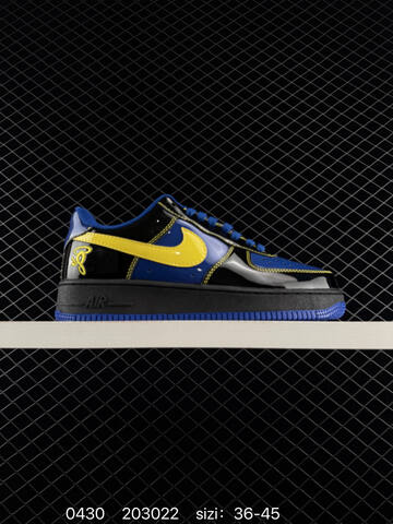 Nike Air Force 1 07 Low Black Blue Yellow EU 36-45 Lifestyle - Unisex (BS-71760)