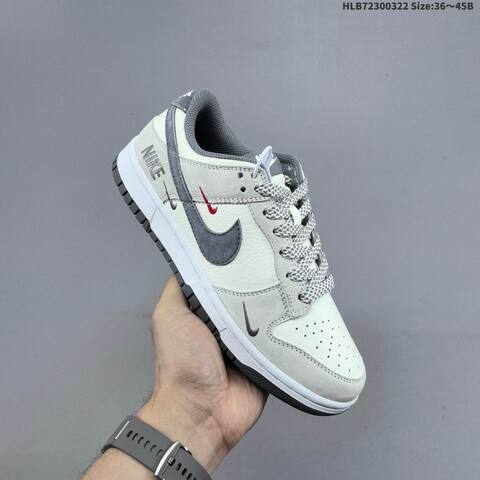 Nike Dunk SB Low Off White Light Grey Dark Grey Red White EU 36-45 Skate Shoe - Unisex BS-61194