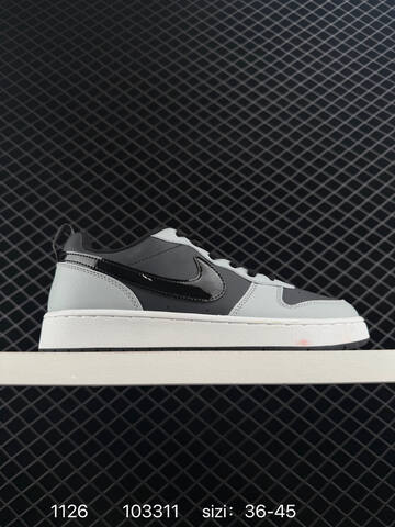 Nike Court Borough Low 2 Black Red White EU 40-45 Casual - Men's (BS-73982)