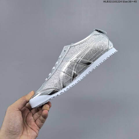 Onitsuka Tiger Mexico 66 Metallic Silver White EU 36-45 Sneaker Casual Sneakers - Unisex (BS-69130)