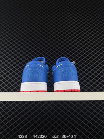 Jordan Air Jordan 1 Low White Blue Red EU 36-46 Sneaker - Unisex BS-79967