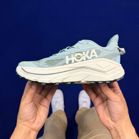 HOKA Challenger 8 Light Mint Cream White Yellow Trail Shoe Trail Running Sneakers BS-86845