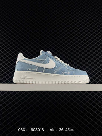 Nike Air Force 1 07 Low Black White Sail Light Blue Gum EU 36-45 Casual - Unisex BS-71047