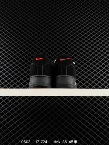 Nike Air Force 1 07 Black Silver Red White EU 36-45 Lifestyle - Unisex (BS-71018)
