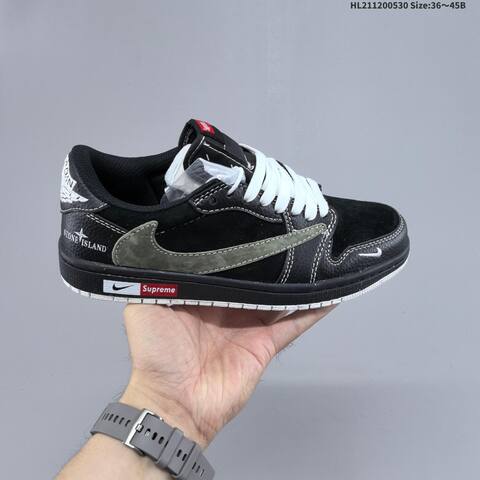 Jordan Air Jordan 1 Low Black Olive White EU 36-45 Basketball - Unisex (BS-65846)