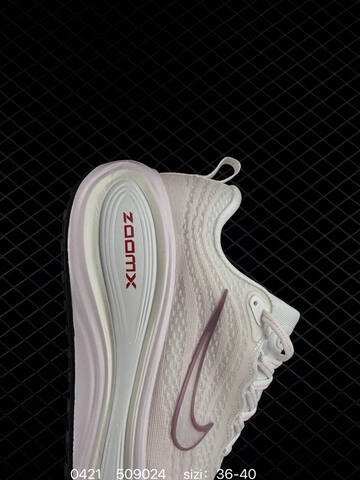 Nike Air Zoom Vomero PLUS White With Light Pink Accents Pink Outsole Black Outsole Edges EU 36-40 Running - Unisex (BS-71957)