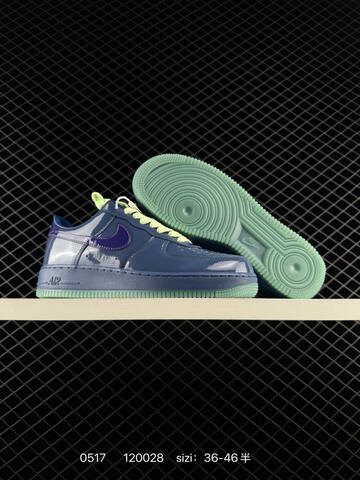 Nike Air Force 1 07 LV8 Navy Blue Purple Lime Green EU 36-46 Lifestyle - Unisex (BS-71396)
