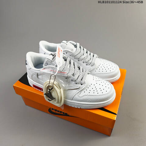Nike Air Jordan 1 White Grey 36 45 Lifestyle - Unisex (BS-63155)