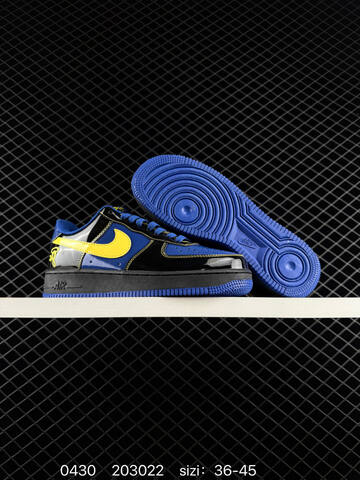 Nike Air Force 1 07 Low Black Blue Yellow EU 36-45 Lifestyle - Unisex (BS-71760)
