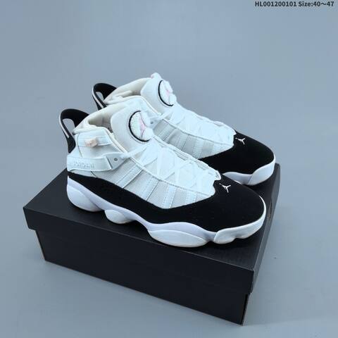 Jordan Air Jordan 6 Rings White Black 40 47 Basketball - Men's (BS-67146)
