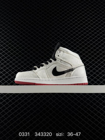 Jordan Air Jordan 1 Mid White Black Red EU 36-47 Basketball Shoe - Unisex BS-79572