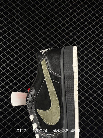 Jordan Air Jordan 1 Low Travis Scott DIY Black Olive White EU 36-45 Sneaker - Unisex BS-79754