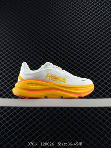 HOKA ONE ONE Bondi 9 White Yellow Orange Red EU 36-45 Running Shoe Running Sneakers Unisex BS-86568