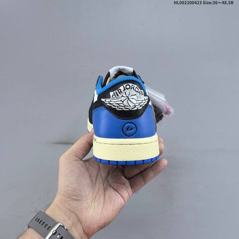 Nike Air Jordan 1 Low OG SP White Black Blue Cream 36 48 5 Casual - Unisex (BS-66080)