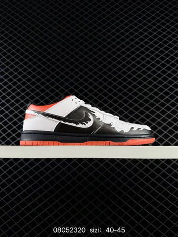 Nike SB Dunk Low Pro Black White Orange 40-45 Skate - Men s BS-69932