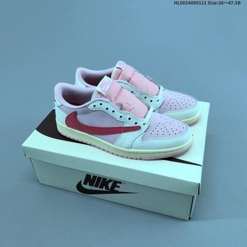 Nike Air Jordan 1 Low Travis Scott Pink Light Blue White 36 47 5 Casual - Unisex (BS-66902)