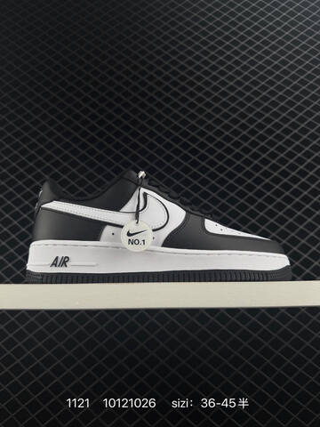 Nike Air Force 1 07 Low Black White EU 36-45 Casual - Unisex (BS-74075)