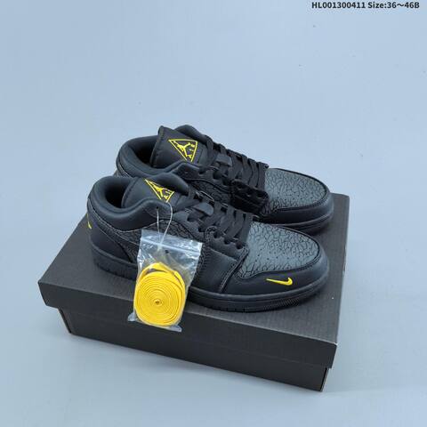 Jordan Air Jordan 1 Low SE Elephant Black Anthracite Yellow EU 36-46 Lifestyle - Unisex (BS-66245)