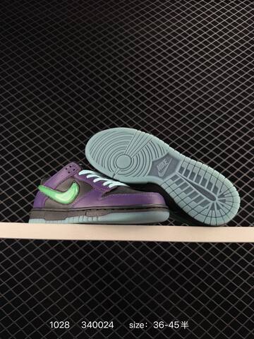 Nike SB Dunk Low Purple Black Green Light Blue EU 36-45 5 Skate - Unisex (BS-74517)