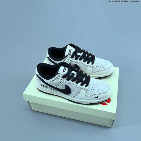 Nike Dunk SB Low Supreme Off White Black EU 36-45 Skate Shoe - Unisex (BS-60142)