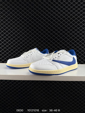 Jordan Travis Scott x Air Jordan 1 Low DM7866-002 White Blue Cream EU 36-46 Sneaker - Unisex BS-80807
