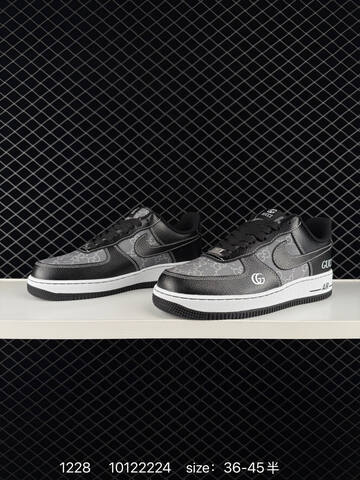 Nike Air Force 1 07 Black Grey White And Brown Black White EU 36-45 Lifestyle - Unisex (BS-73443)