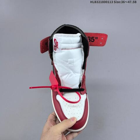 Nike Air Jordan 1 Retro High OG x Off-White White Red Black EU 36-47 5 Basketball - Unisex (BS-66987)