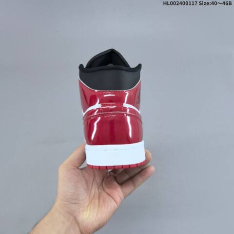 Jordan Air Jordan 1 Mid Black Red White EU 40-46 Basketball - Men's (BS-66943)
