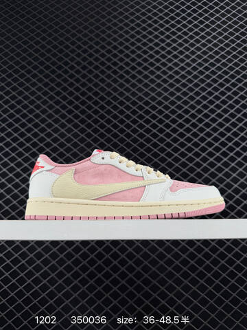 Jordan Air Jordan 1 Low OG SP Travis Scott Pink White Cream Red EU 36-48 5 Sneaker - Unisex (BS-80131)