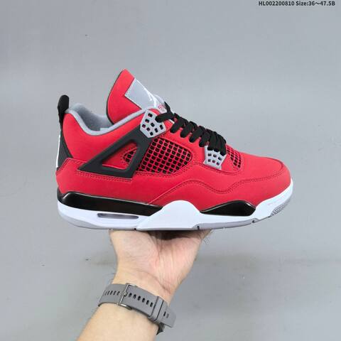 Jordan Air Jordan 4 Retro Toro Bravo Red Black White EU 36 47 5 Basketball - Unisex (BS-65777)