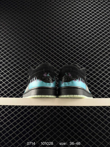 Jordan Air Jordan 1 Low Black Cyan Purple Glow Green EU 36-46 Sneaker - Unisex BS-81068