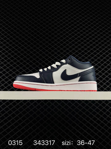 Jordan Air Jordan 1 Low White Navy Red Orange EU 36-47 Sneaker - Unisex BS-79655