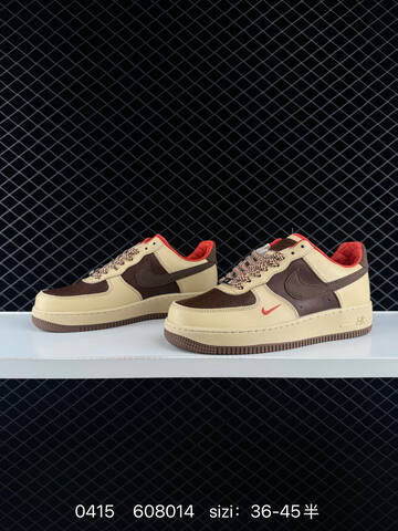 Nike Air Force 1 07 Low Beige Brown Red EU 36-45 Lifestyle - Unisex (BS-72098)