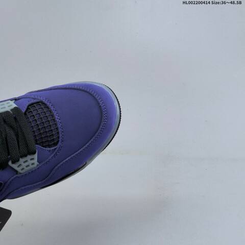 Jordan Air Jordan 4 Retro OG Purple Black Grey Yellow 36 48 5 Basketball - Unisex (BS-66200)