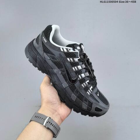 Nike P-6000 Black Dark Grey White EU 36-45 Running Shoe - Unisex BS-60534