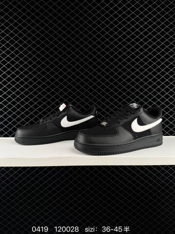 Nike Air Force 1 07 Black With White Swoosh EU 36-45 Lifestyle - Unisex (BS-72007)