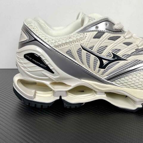 Mizuno Wave Prophecy LS D1 GA251101 Off White Silver Black Running Shoe Running Sneakers (BS-86784)