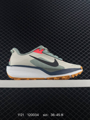 Nike ReactX Pegasus Trail 6 Light Gray Sage Green Navy Orange Coral EU 36-45 - Unisex (BS-74074)