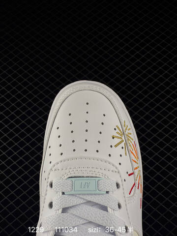 Nike Air Force 1 07 Low Join Forces IQ1143-100 White Cream With Yellow And Multicolor Embroidery EU 36-45 5 Lifestyle - Unisex BS-73416