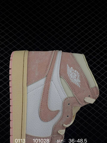 Jordan Air Jordan 1 High OG White Pink Cream EU 36-48 5 Basketball Shoe - Unisex (BS-79838)