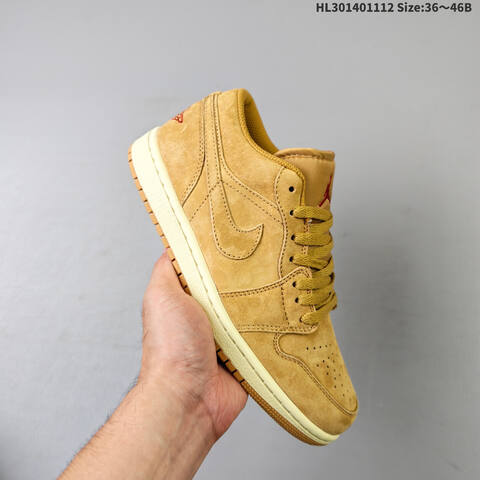 Jordan Air Jordan 1 Low OG Tan Wheat With Red Accents EU 36-46 Lifestyle - Unisex (BS-63843)