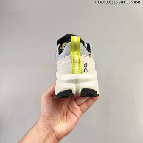 On Running Cloudrock Low WP Grey Off White Black Neon Yellow EU 36-45 Trail Shoe Trail Running Sneakers - Unisex (BS-69812)
