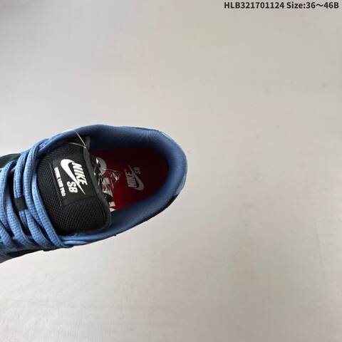 Nike SB Dunk Low Pro Blue Black Red EU 36-46 Skate Shoe - Unisex BS-63135