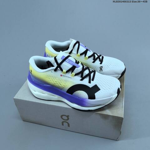 On Running Cloudboom Max Black White Or White Light Blue Navy EU 36-45 Running Shoe Running Sneakers - Unisex (BS-69678)
