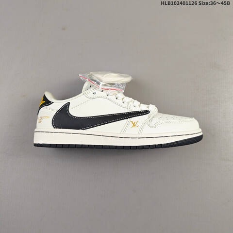 Jordan Travis Scott x Air Jordan 1 Low Sail Light Grey EU 36-45 Casual - Unisex (BS-63053)