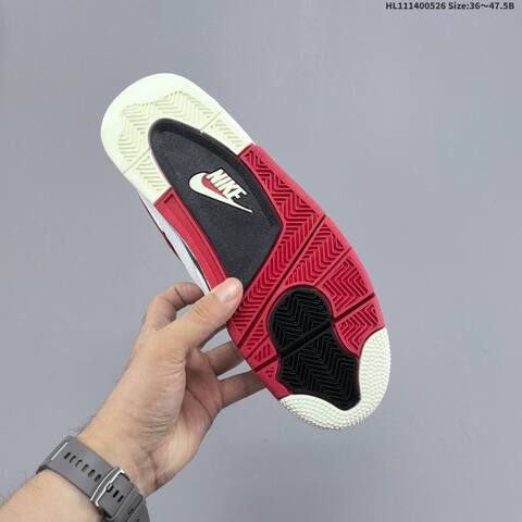Jordan Air Jordan 4 Retro OG White Red Black EU 36-47 5 Basketball - Unisex (BS-65866)