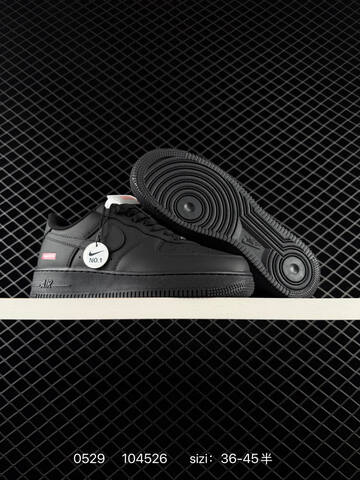 Nike Air Force 1 Low Supreme DN1555 200 Black Wheat Red White EU 36-45 Skate - Unisex (BS-71133)
